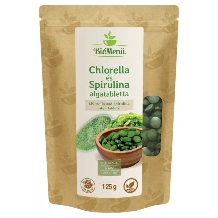 BioMenü chlorella és spirulina tabletta 125g