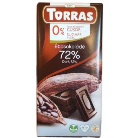 Torras étcsokoládé 72% glutén-, cukorment. 75 g